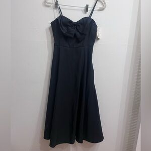 Target Black Strapless Dress with Bow Detail